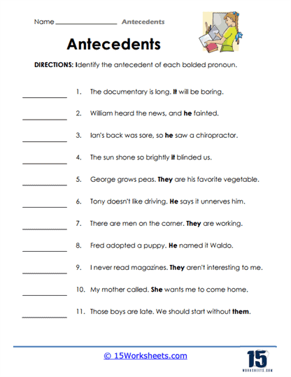 Antecedents Worksheets - 15 Worksheets Library