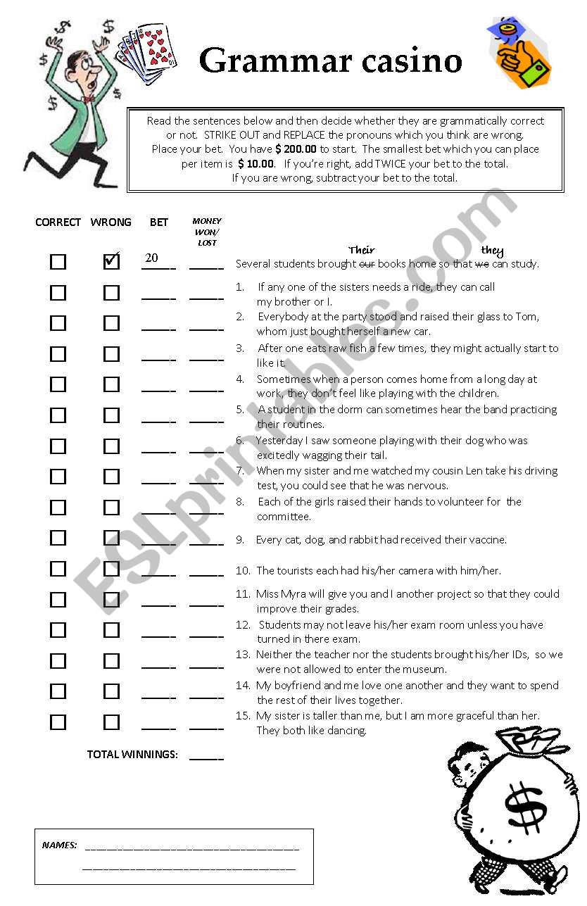 pronoun antecedent worksheet