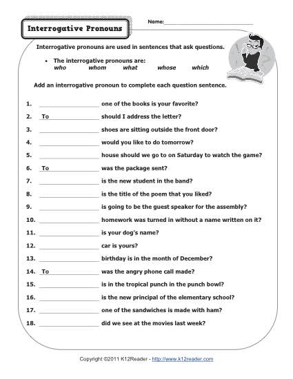 pronoun practice worksheet