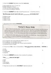 TEST - PRONOUN REFERENCE - SIMPLE PRESENT WITH ANSWERS - ESL ...