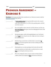 Pronoun Reference 3.pdf - Name Date PRONOUN AGREEMENT EXERCISE 4 ...