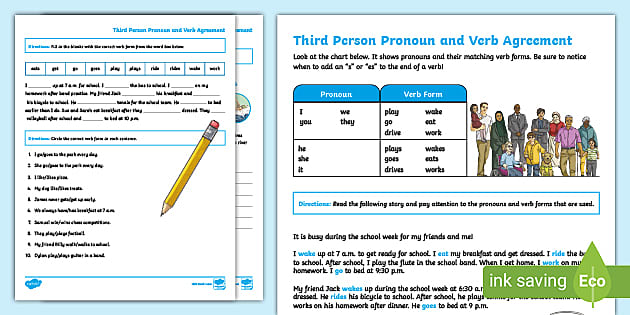 pronoun verb agreement worksheet
