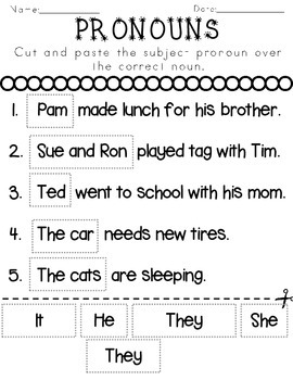Subject Pronouns by Rock Paper Scissors | TPT