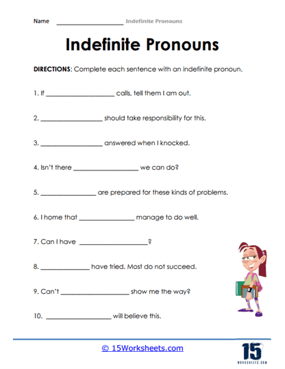 pronoun worksheet for 4th grade