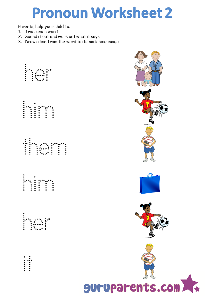 pronoun worksheet free