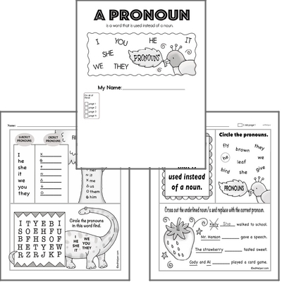 pronoun worksheet free
