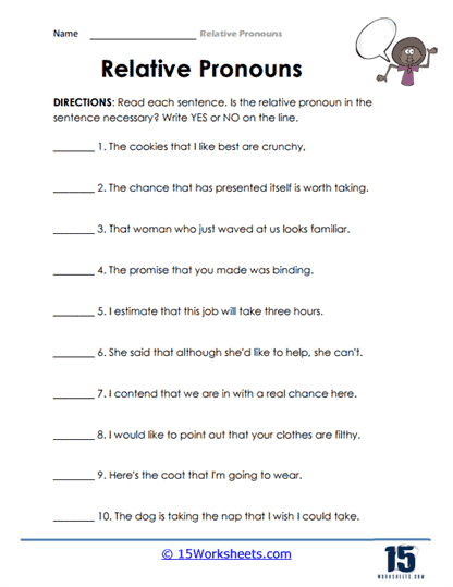 Relative Pronouns Worksheets - 15 Worksheets Library