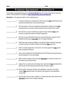 pronouns and antecedents worksheet