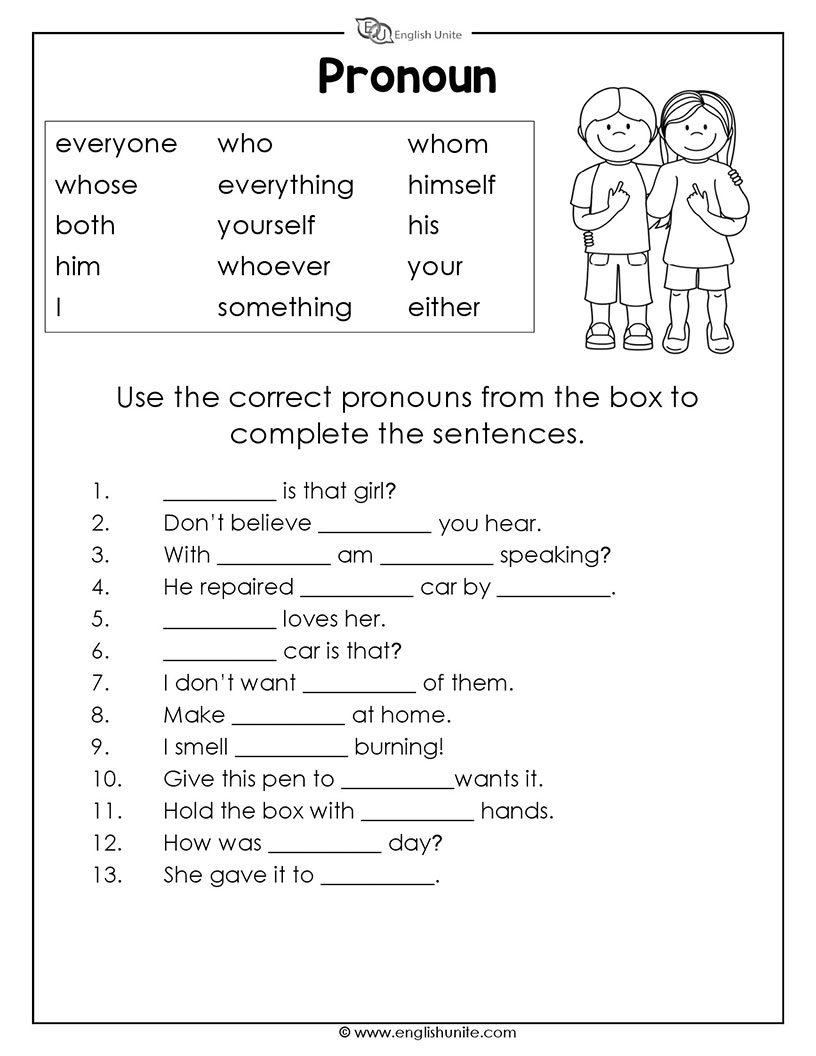 English Unite - Pronouns Worksheet 3