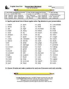 Pronunciation Worksheet Worksheet for 3rd - 6th Grade | Lesson Planet