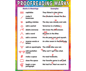 Proofreading Marks Chart - Inspiring Young Minds to Learn