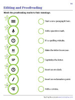 Editing and Proofreading Worksheets