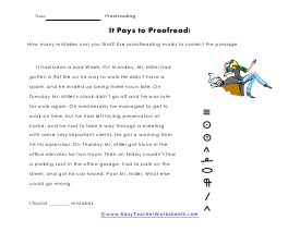 Proofreading and Editing Worksheets