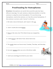 Proofreading Worksheets