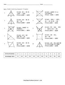 proofs involving congruent triangles worksheet