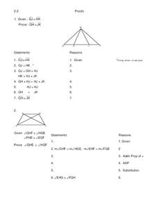 proofs worksheet
