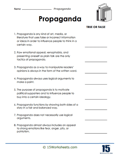 Propaganda Worksheets - 15 Worksheets Library