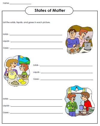 properties of matter worksheet 3rd grade