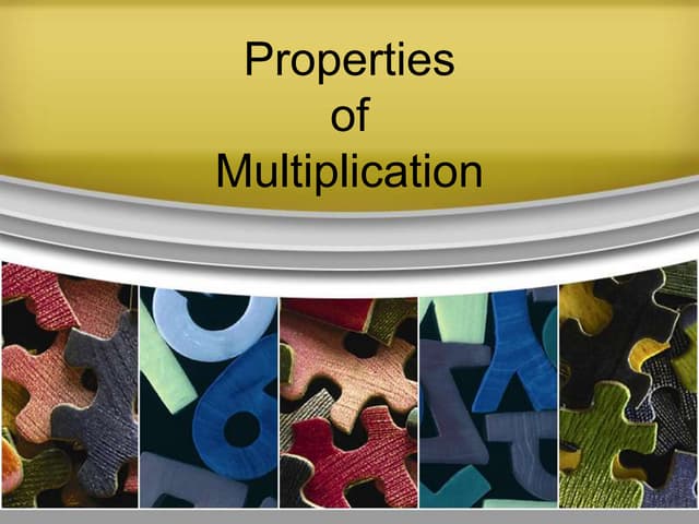 properties of multiplication