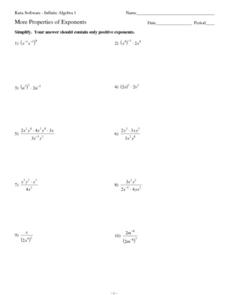properties of powers worksheet