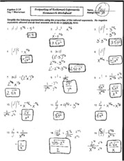 properties of rational exponents worksheet