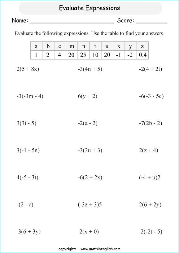 Printable primary math worksheet for math grades 1 to 6 based on ...