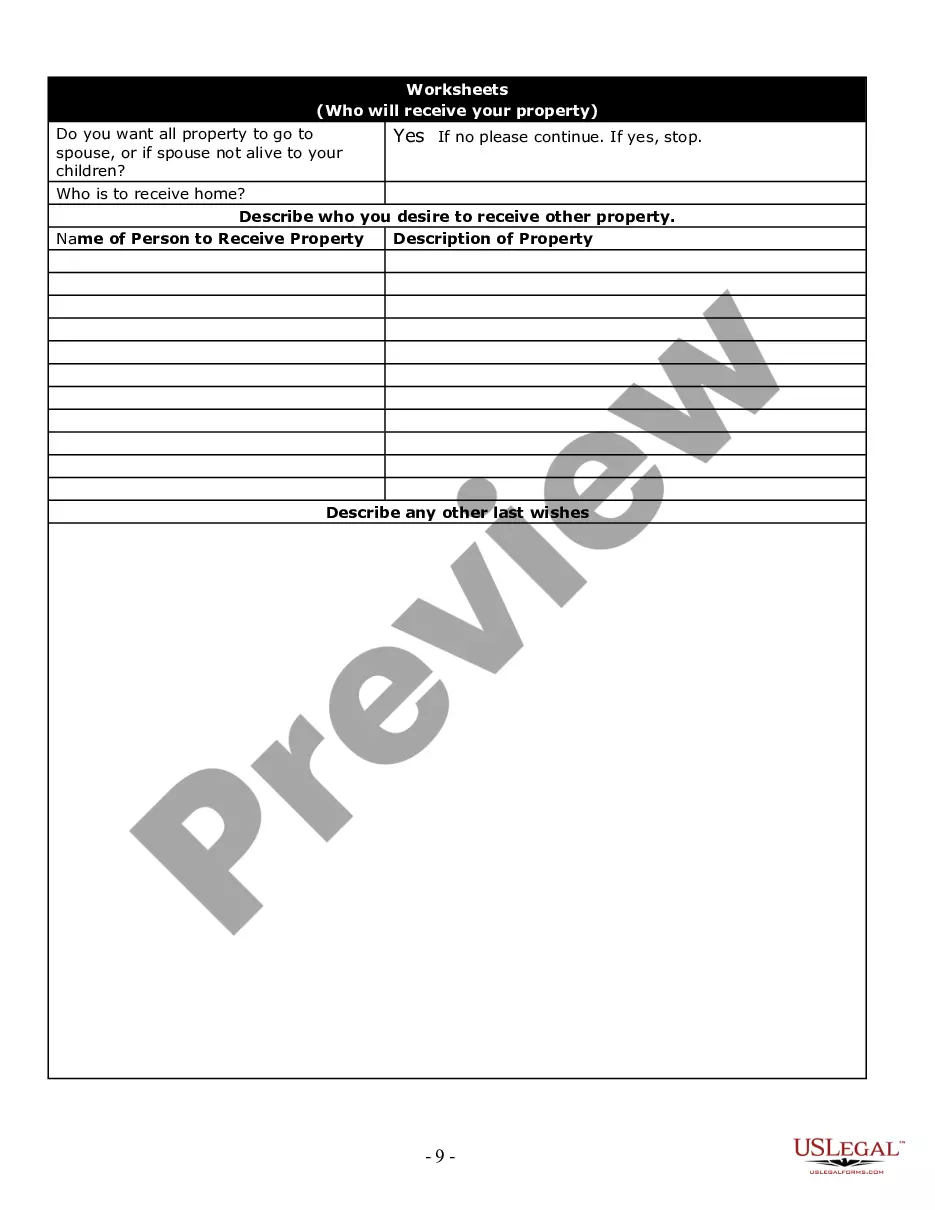 Louisiana Estate Planning Questionnaire and Worksheets - Will ...