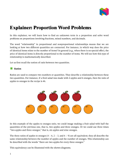 proportion word problems worksheet 7th grade