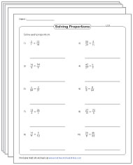 Proportions Worksheets