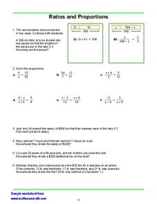 Ratios and Proportions Lesson Plans &  Worksheets :: 25 - 48
