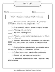 Antagonist Examples, Definition and Worksheets | KidsKonnect