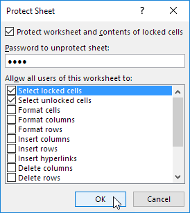 Protect a Sheet in Excel (In Easy Steps)
