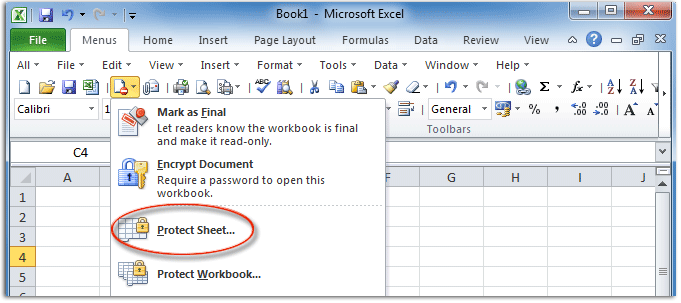 Where is Protect Sheet Command in Excel 2007, 2010, 2013, 2016 ...