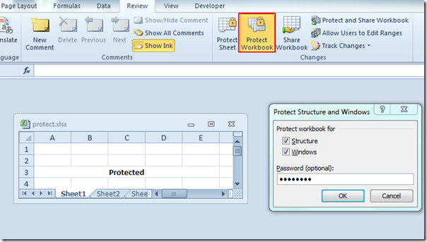 Excel 2010: Password Protect Spreadsheet