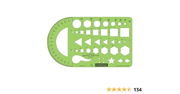 Amazon.com : Staedtler Template, Geometric Shapes/Symbols ...