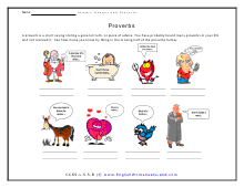 Explaining Common Idioms, Adages, and Proverbs Worksheets