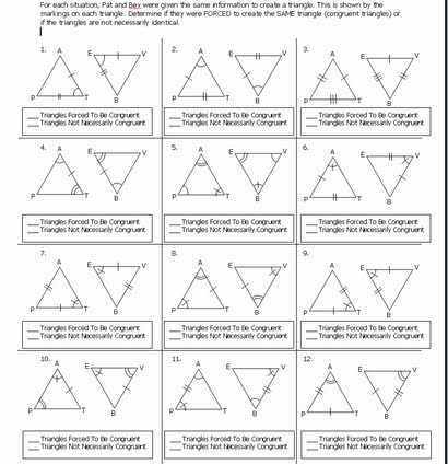 proving triangles congruent worksheet answers