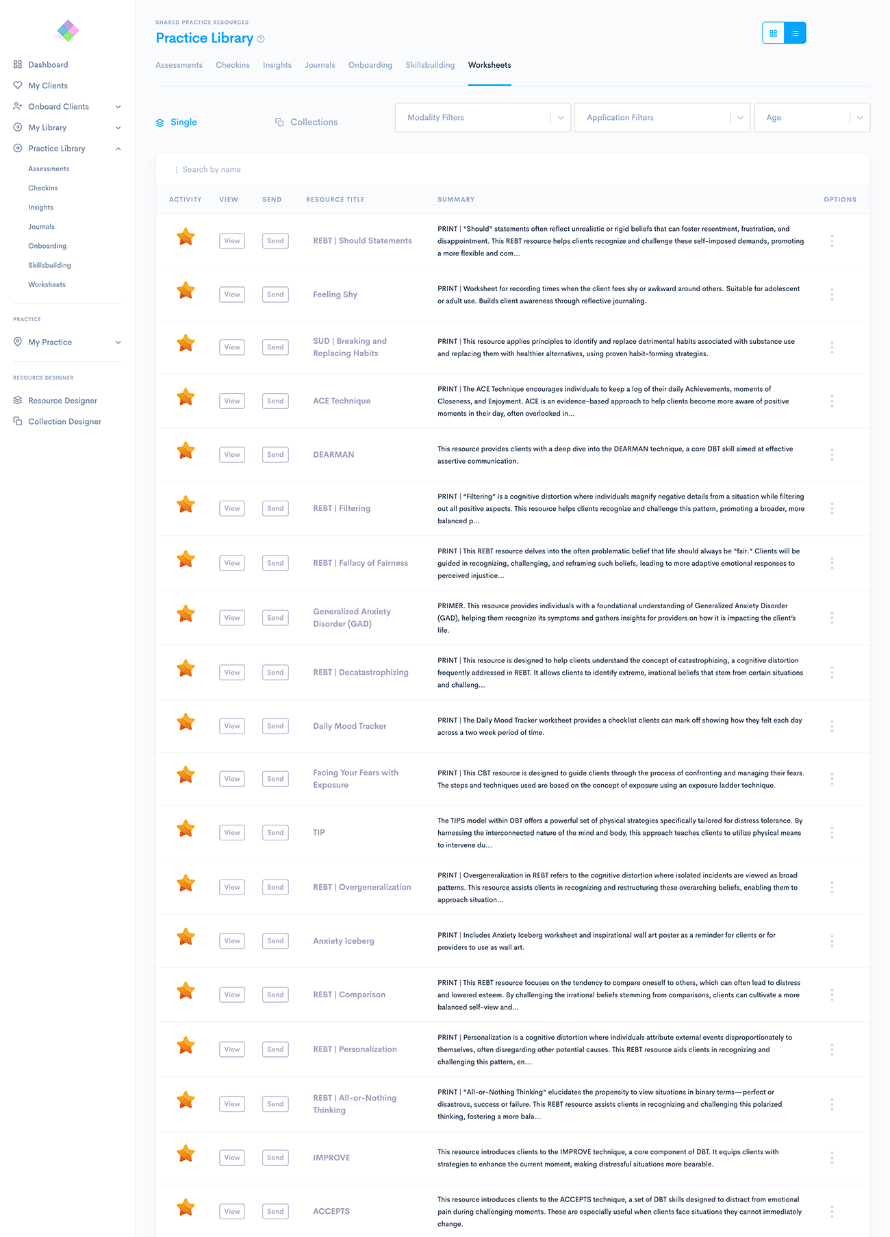 Glassmind | Digital Psychoeducational Worksheets for Telehealth