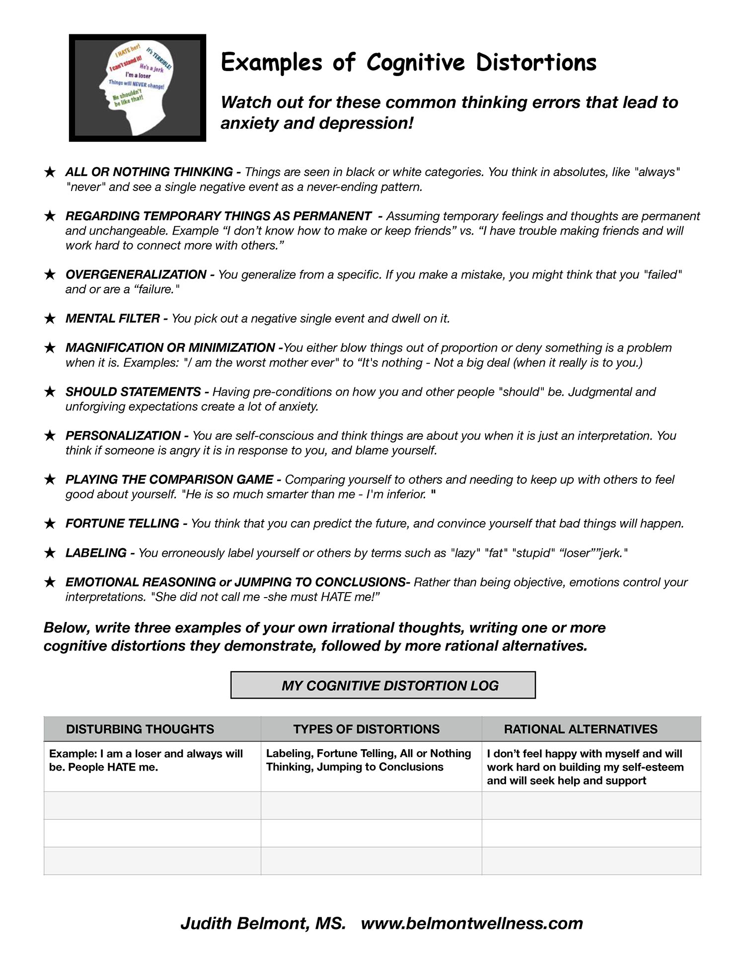 Psychoeducational Handouts, Quizzes and Group Activities | Judy ...