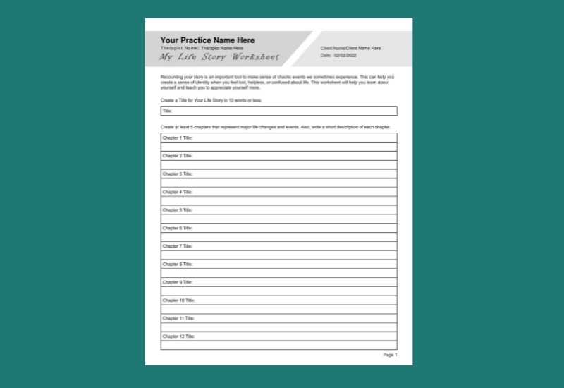 Narrative Therapy Worksheets Bundle PDF Templates -