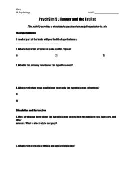 PsychSim 5 : Hunger and the Fat Rat - D155