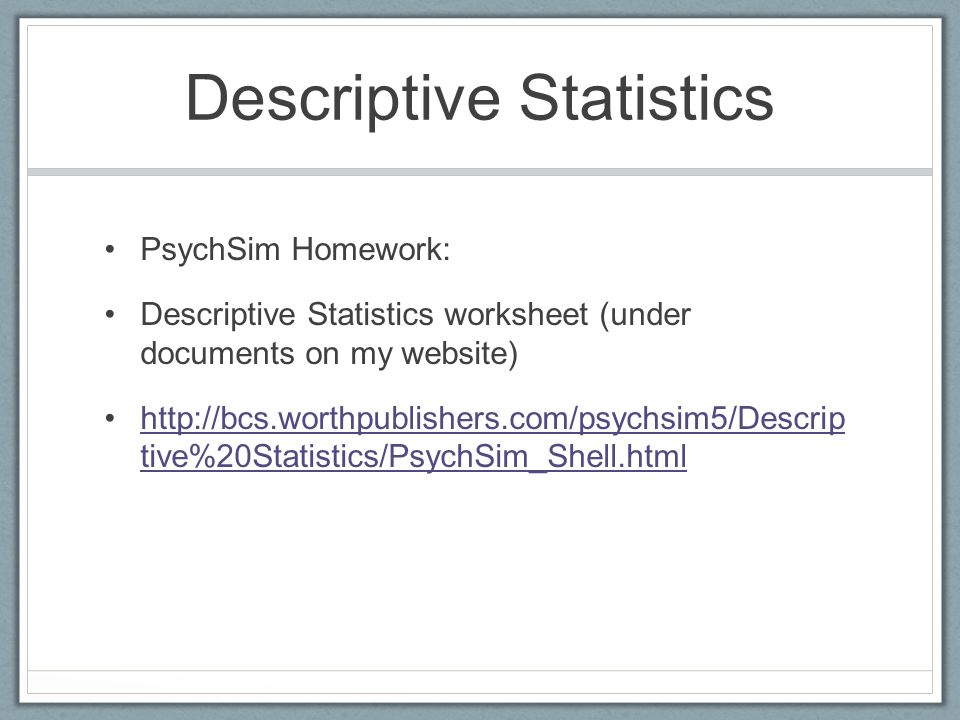 Statistical Analysis How do we make sense of the data we collect ...