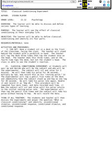 Classical Conditioning Lesson Plans &  Worksheets Reviewed by Teachers