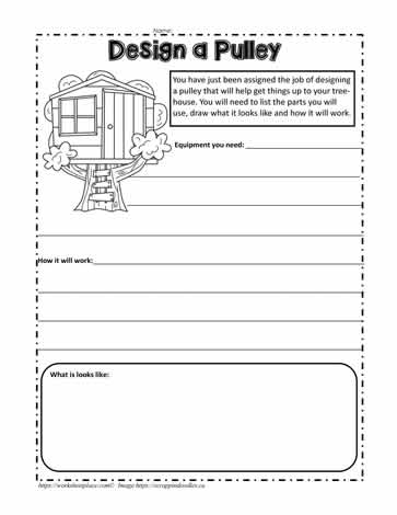 Pulleys for a Treehouse Worksheets