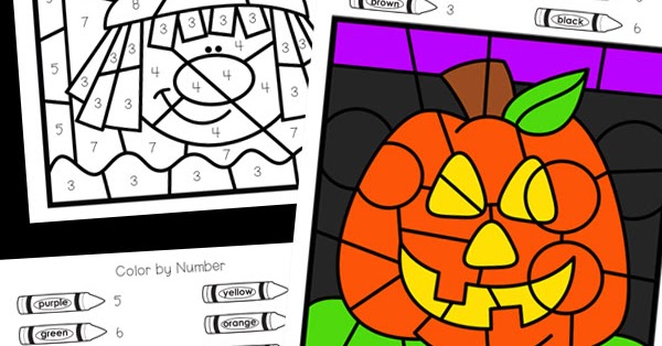Halloween Color by Number | Totschooling - Toddler, Preschool ...