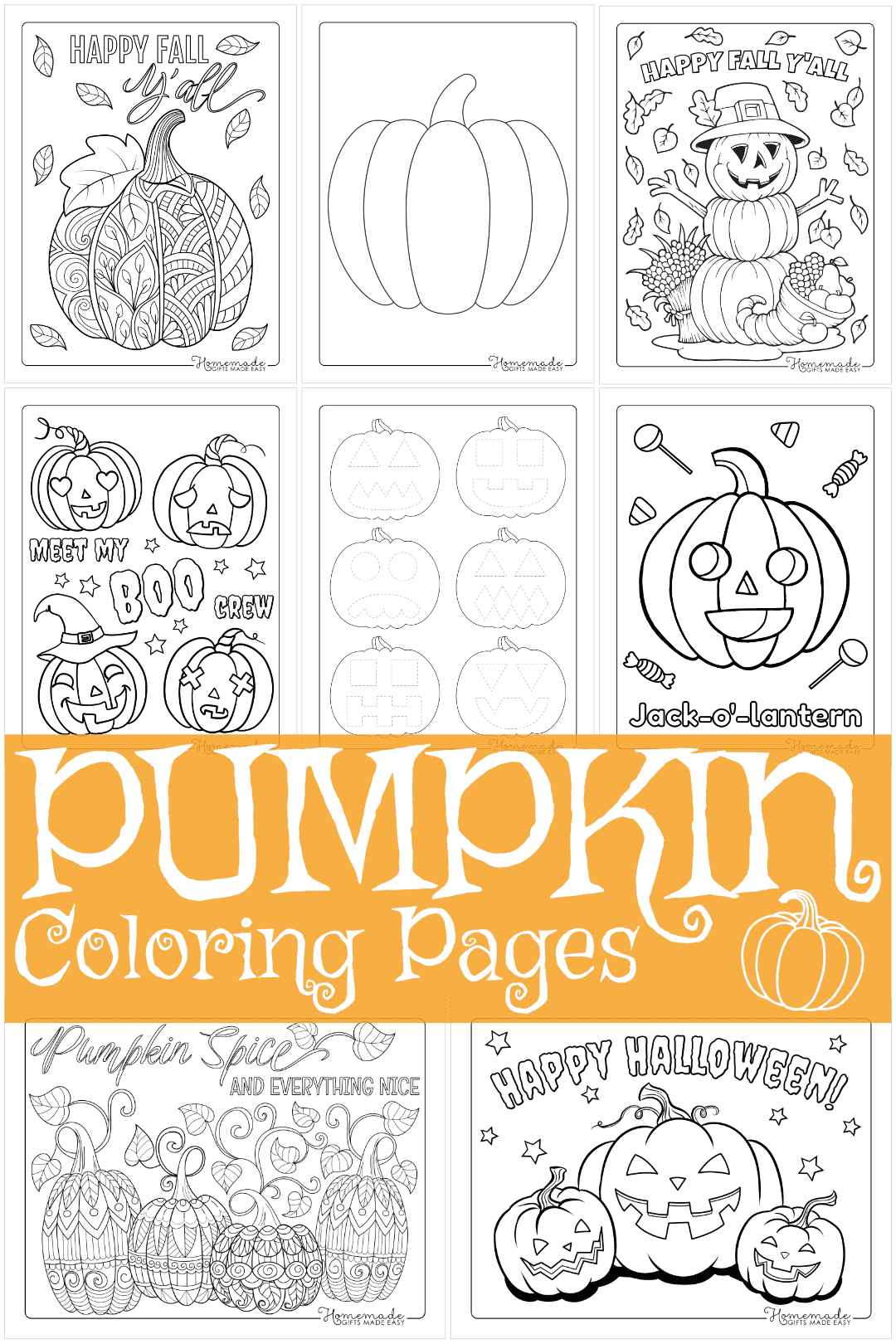 pumpkin coloring pages for preschoolers