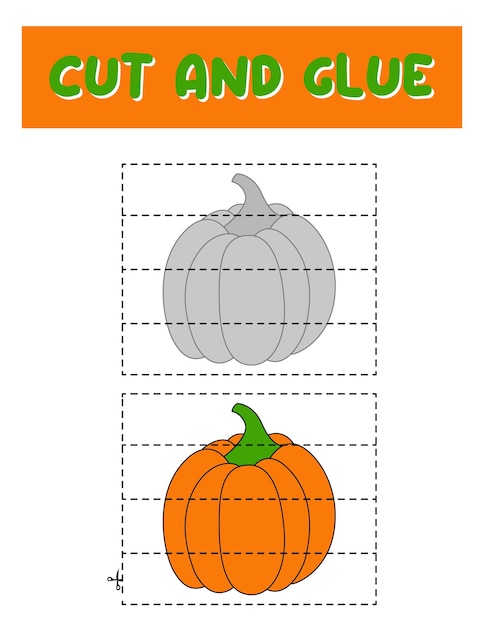Premium Vector | Cut and glue game for kids puzzles with an ...