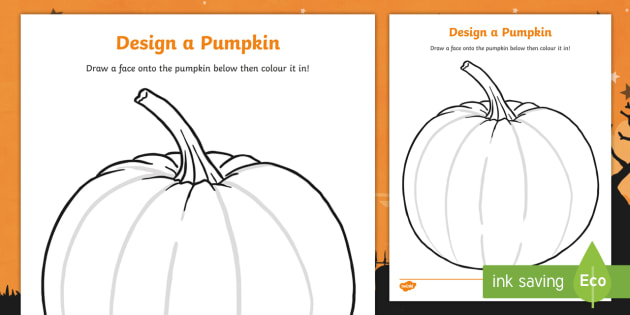 Design a Pumpkin Template | Halloween (teacher made)