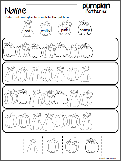 Pumpkin Patterns Worksheet | Made By Teachers