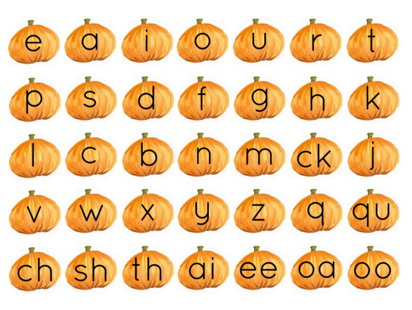 Pumpkin Patch Phonics Flashcards